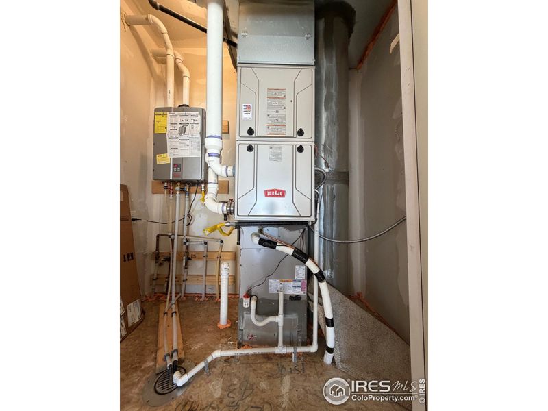 Mechanical closet in garage Mechanical closet in garage