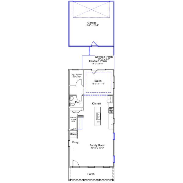 2D floor plan layout of this home in Renaissance at White Oak, Garner, NC (Image 2).