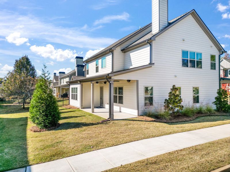 Front exterior of a new home in Ridge Pointe, Athens, GA, highlighting curb appeal (Image 25).