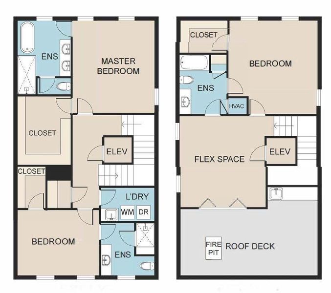 2D floor plan layout of this home in Skyview On Broad, Sugar Hill, GA (Image 3).