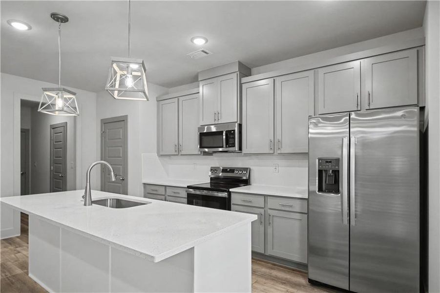 Furnished interior view inside a new home in , Norcross (Image 9).