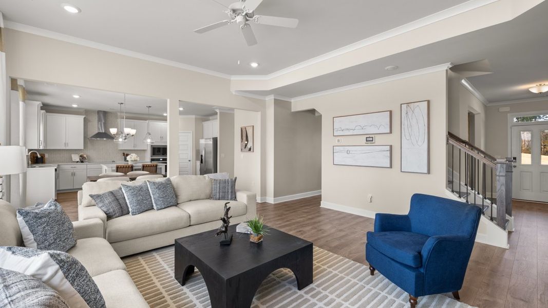 Representative furnished interior of a home built from the Savannah by D.R. Horton in Evergreen Crossing, Locust Grove (Image 20).