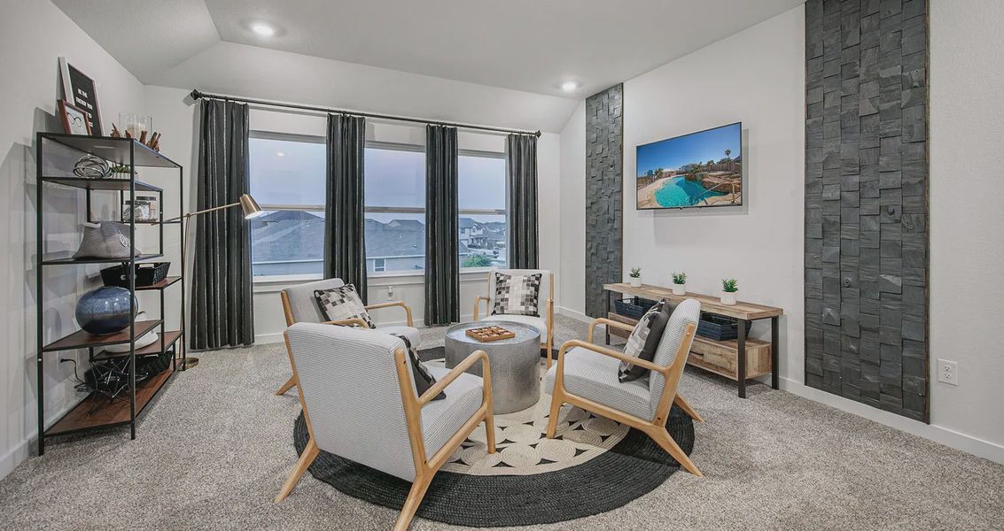 Representative furnished interior of a home built from the Wendy by Chesmar Homes in Meyer Ranch, New Braunfels (Image 14).