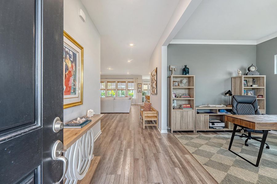 Furnished interior view inside a new home in Horizons at Summers Corner | 55+: The Estates, Summerville (Image 37).