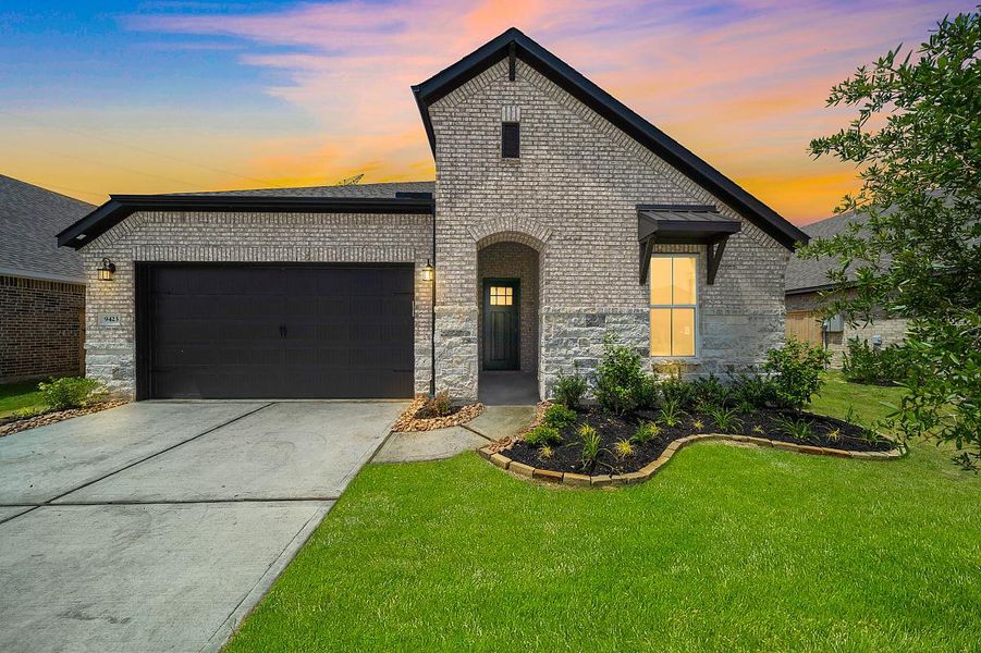 Representative exterior photo of a completed home built from the Sunflower by Caldwell Homes in The Highlands, Porter, TX (Image 26). Representative exterior photo of a completed home built from the Sunflower by Caldwell Homes in The Highlands, Porter, TX (Image 26).