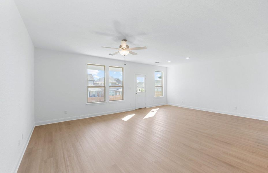 Spacious, unfurnished interior of a new home in Saddleback at Santa Rita Ranch, Liberty Hill (Image 16). Spacious, unfurnished interior of a new home in Saddleback at Santa Rita Ranch, Liberty Hill (Image 16).
