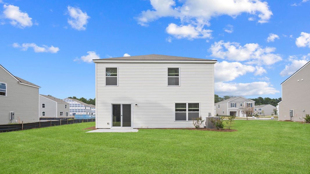Front exterior of a new home in Longleaf Village, Rincon, GA, highlighting curb appeal (Image 20).