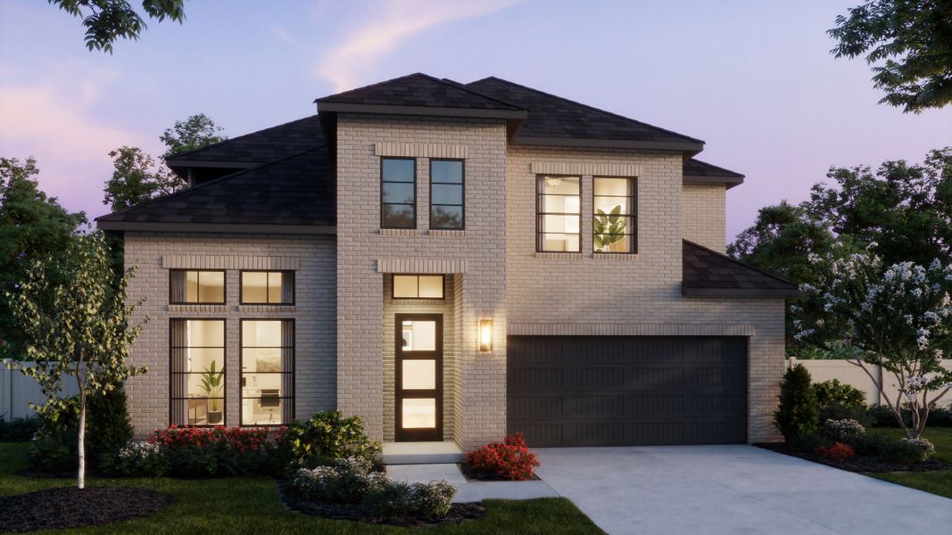 Representative exterior photo of a completed home built from the Orleans II by Normandy Homes in Rainwater Crossing, Celina, TX (Image 18).