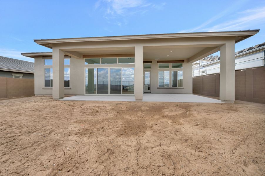 Exterior details and patio area of a home in Meridian at Northpointe at Vistancia, Peoria (Image 20).