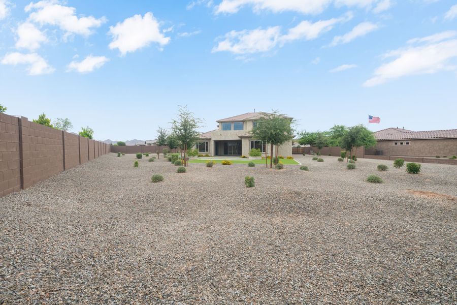 Exterior details and patio area of a home in Harvest - Enchantment Series, Queen Creek (Image 26).