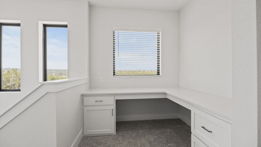 Representative unfurnished interior of a home built from the Raegan by Chesmar Homes in Sweetwater, Austin (Image 18). Representative unfurnished interior of a home built from the Raegan by Chesmar Homes in Sweetwater, Austin (Image 18).