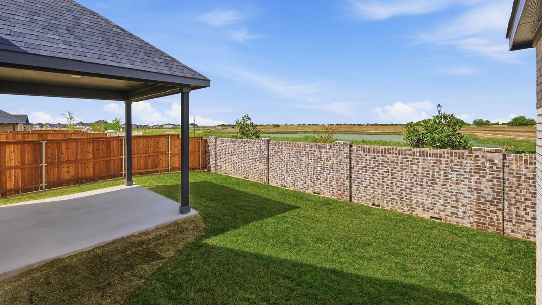 Exterior details and patio area of a home in Green Meadows Classic, Celina (Image 22). Exterior details and patio area of a home in Green Meadows Classic, Celina (Image 22).