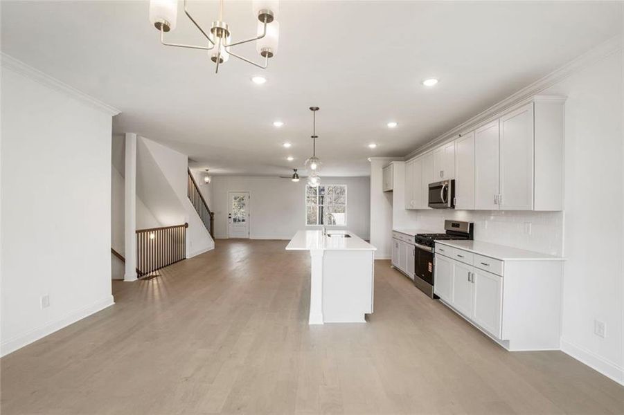 Furnished interior view inside a new home in , Sugar Hill (Image 13). Furnished interior view inside a new home in , Sugar Hill (Image 13).