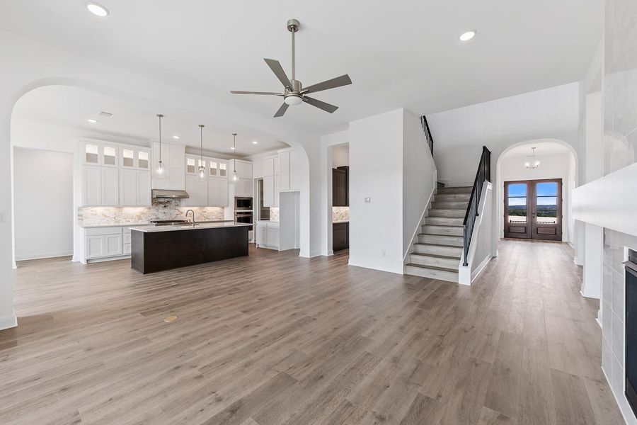 Spacious, unfurnished interior of a new home in Lariat - 80', Liberty Hill (Image 19). Spacious, unfurnished interior of a new home in Lariat - 80', Liberty Hill (Image 19).