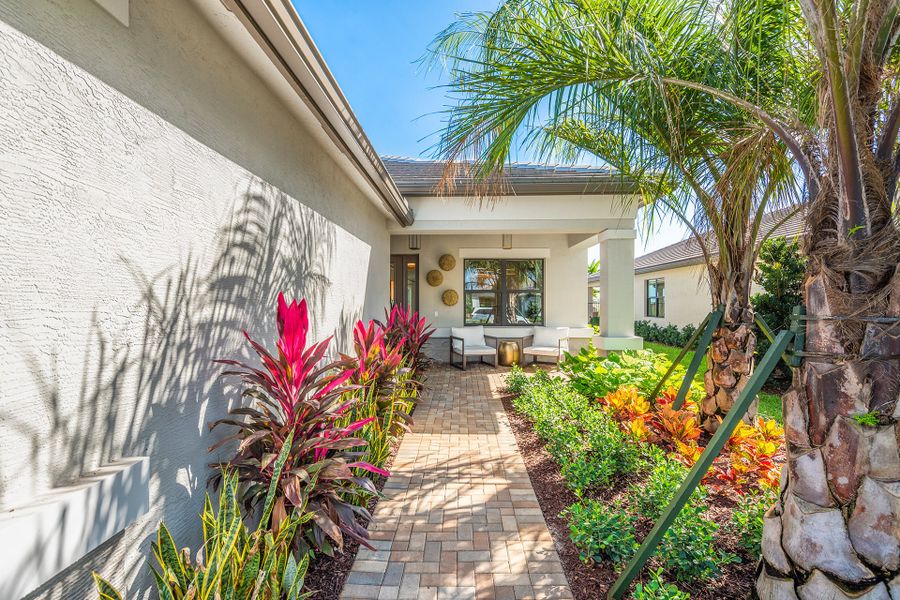 Representative exterior details of a home built from the Monacello by GL Homes in Valencia Parc at Riverland, Port St. Lucie (Image 25).