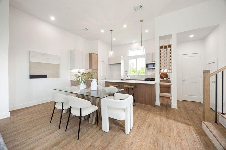 Furnished interior view inside a new home in Villas at Mary, Houston (Image 12).