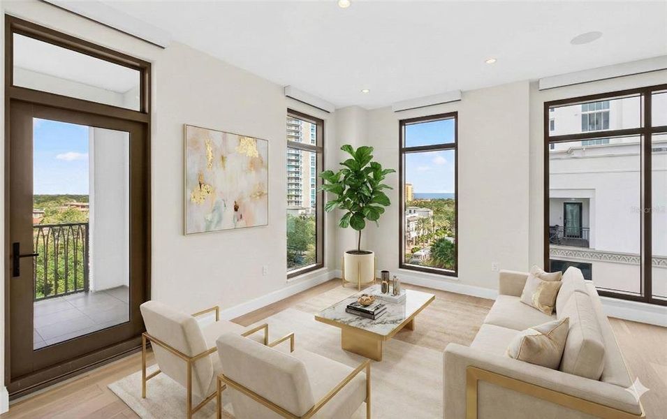 Furnished interior view inside a new home in , St. Petersburg (Image 39).