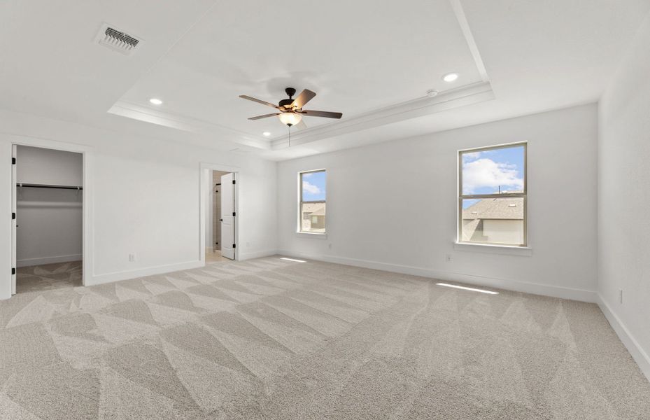 Spacious, unfurnished interior of a new home in Saddleback at Santa Rita Ranch, Liberty Hill (Image 24). Spacious, unfurnished interior of a new home in Saddleback at Santa Rita Ranch, Liberty Hill (Image 24).