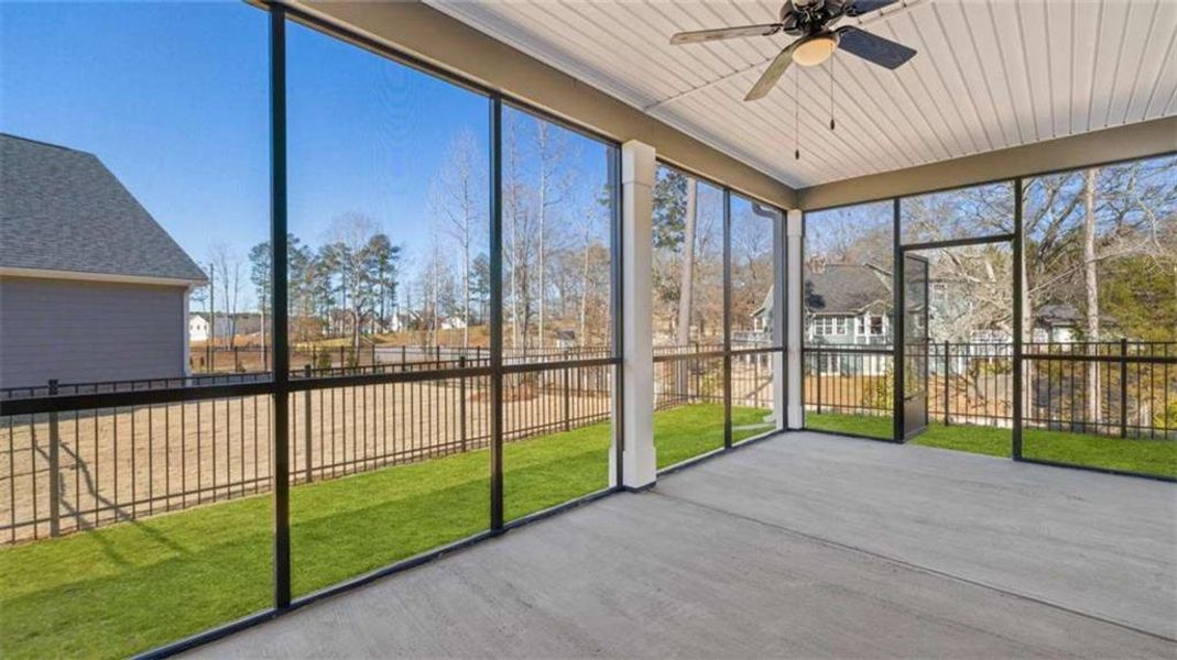 Exterior details and patio area of a home in Oak Ridge Meadows - Active Adult, Locust Grove (Image 2).