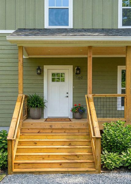 Exterior details and patio area of a home in , Fairview (Image 24).
