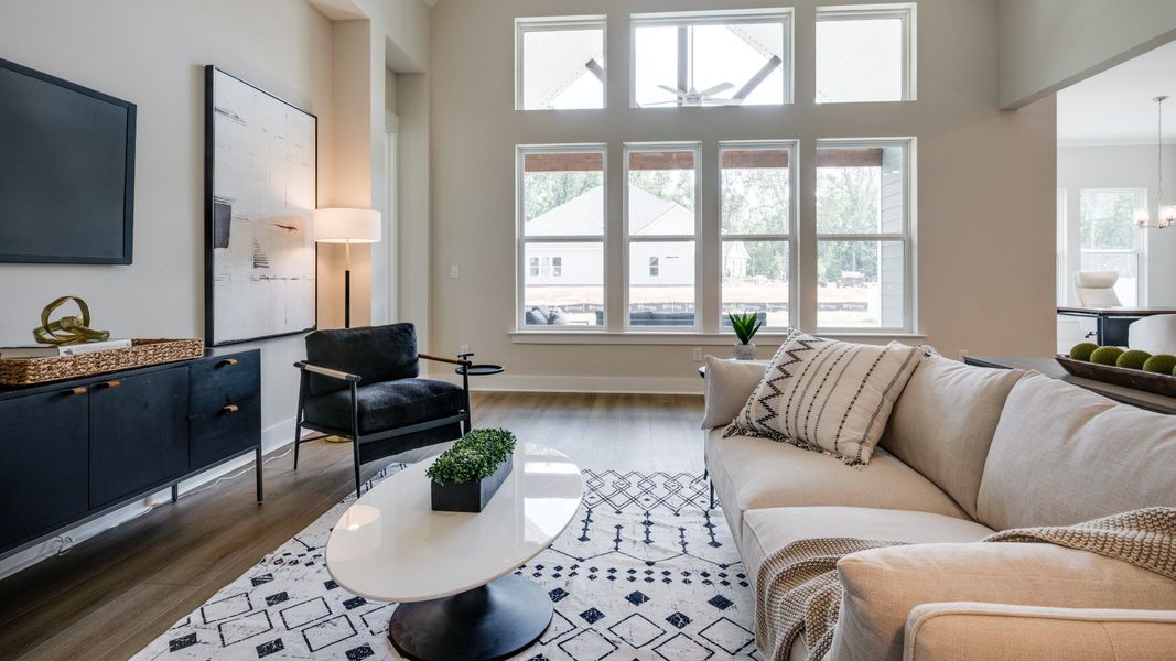 Large Windows separating indoor and outdoor living areas Large Windows separating indoor and outdoor living areas