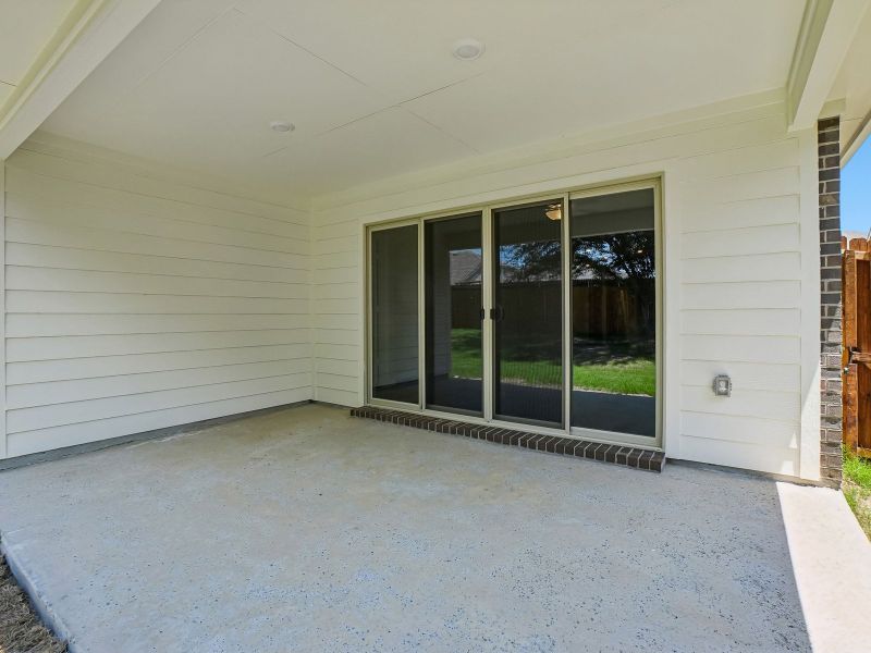 Exterior details and patio area of a home in Stella Hills, Denton (Image 3). Exterior details and patio area of a home in Stella Hills, Denton (Image 3).