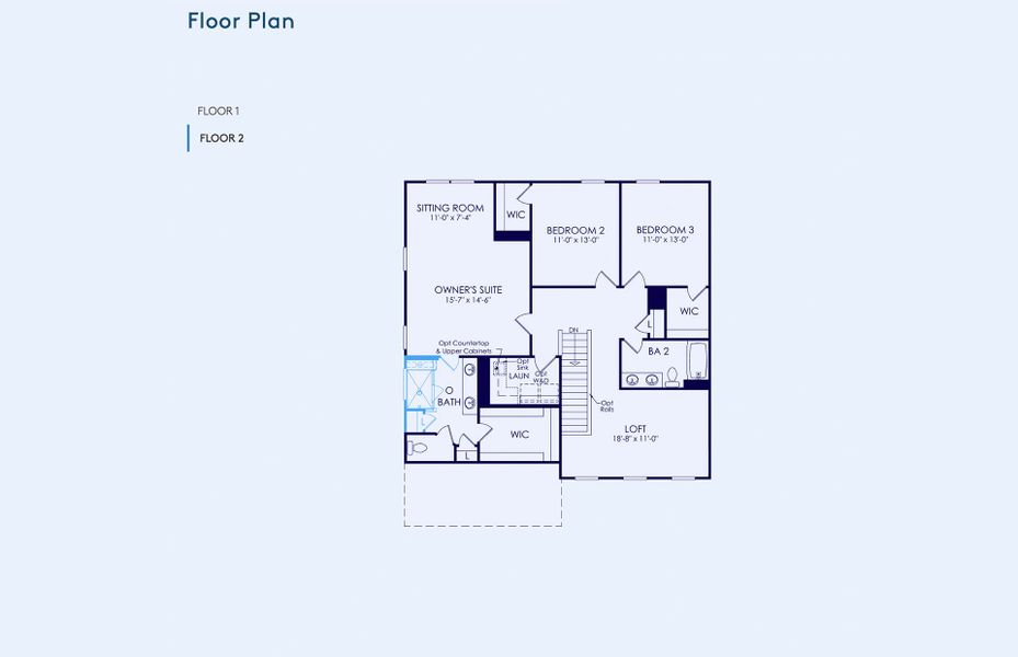 2D floor plan layout of this home in Cannon Run, Concord, NC (Image 3).