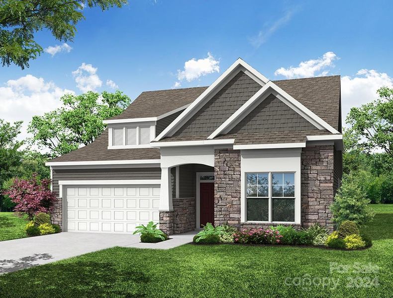 Homesite 104 will feature a Wescott D Ranch Floorplan with front load garage.