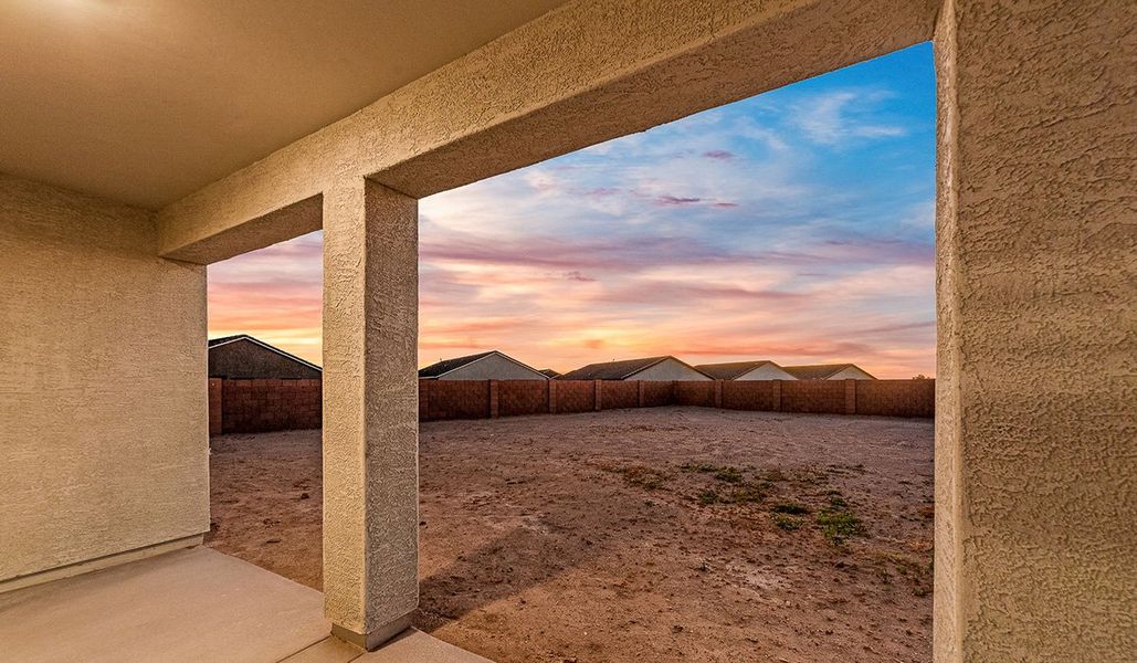 Exterior details and patio area of a home in Entrada Del Toro at Rancho Sahuarita, Sahuarita (Image 3).