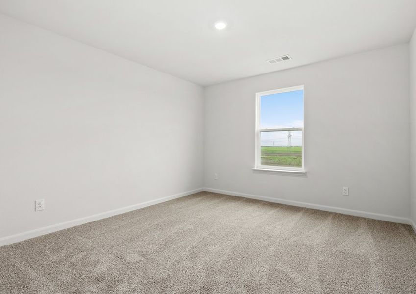 The secondary bedrooms are a great space for guest rooms or children's bedrooms.