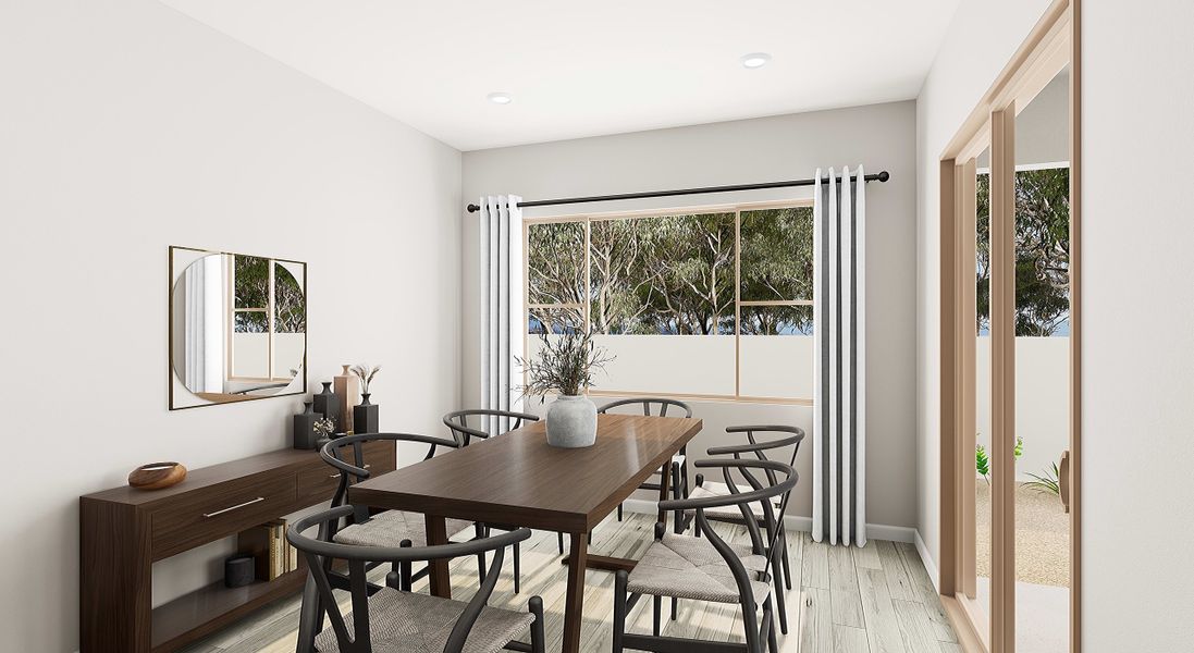 Representative furnished interior of a home built from the Rosemary Plan 40-2 by Tri Pointe Homes in Waterston Central, Gilbert (Image 13).