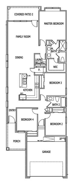 2D floor plan layout of this home in Mayfair, New Braunfels, TX (Image 2).