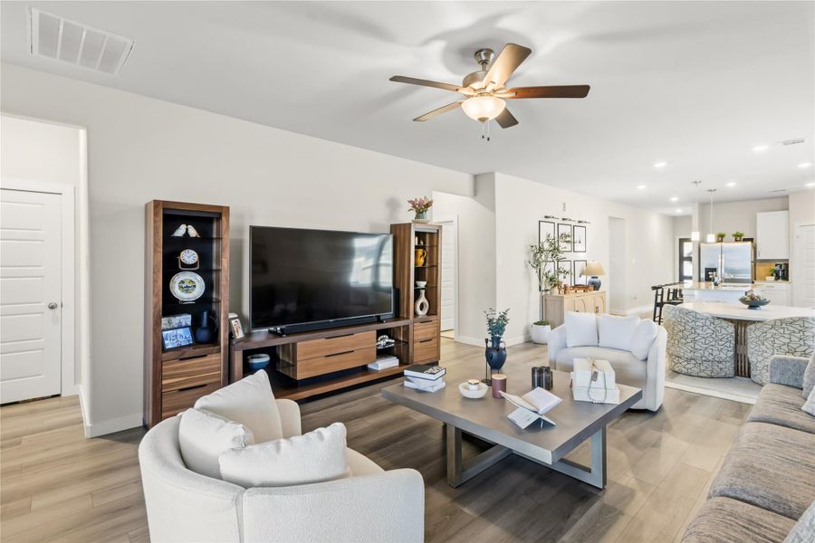 Furnished interior view inside a new home in Heights of Barbers Hill, Mont Belvieu (Image 14).