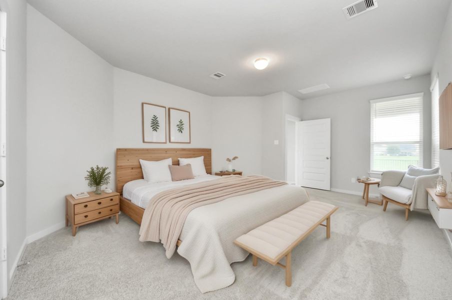 Virtually Staged - Primary bedroom. Virtually Staged - Primary bedroom.