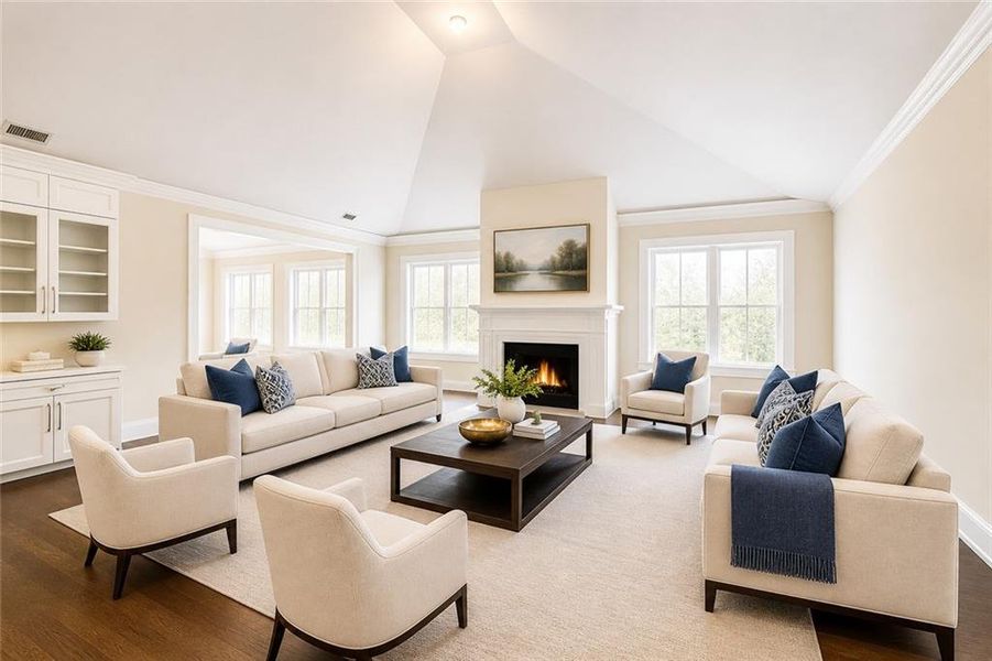 Furnished interior view inside a new home in , Atlanta (Image 4).