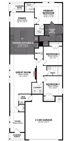 2D floor plan layout of this home in Churchill, Anna, TX (Image 4).