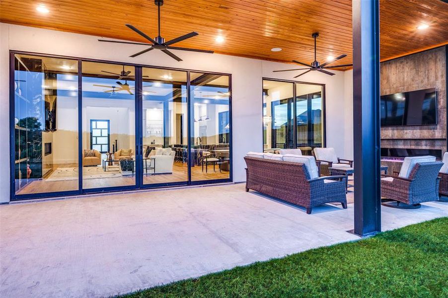 View of patio featuring outdoor lounge area