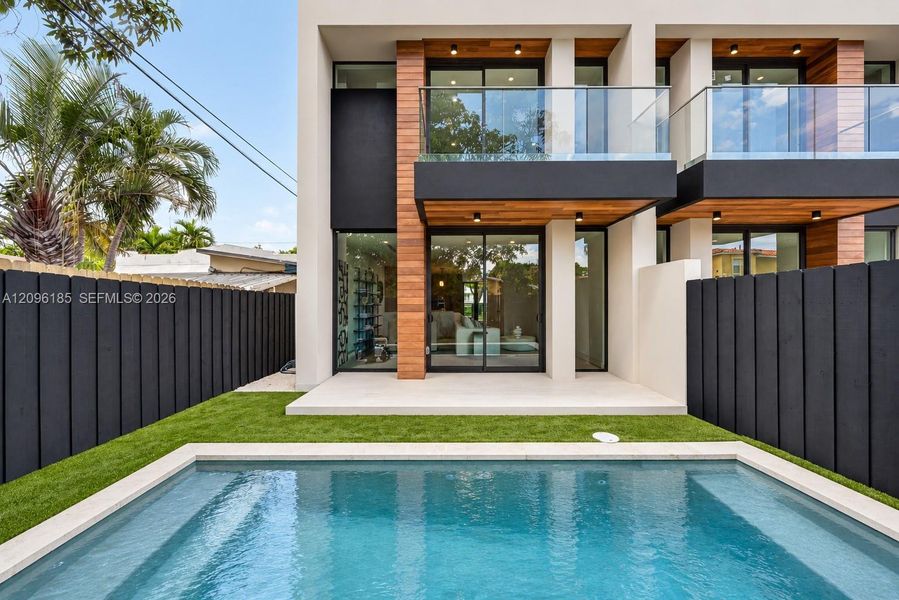 Exterior details and patio area of a home in , Miami (Image 2). Exterior details and patio area of a home in , Miami (Image 2).