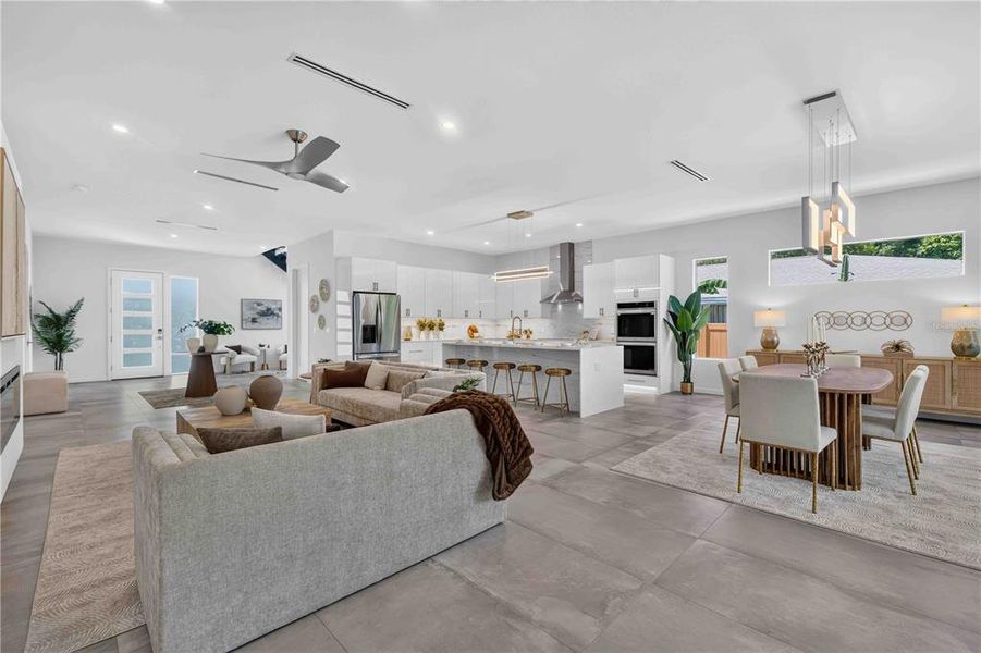 Furnished interior view inside a new home in , Sarasota (Image 38).