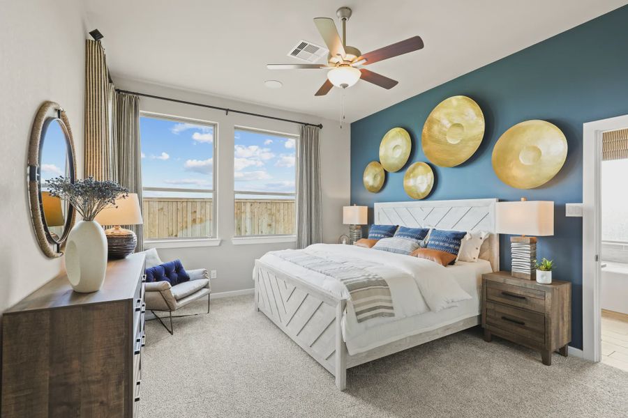 Representative furnished interior of a home built from the Oxford by Chesmar Homes in Newhaven, Manor (Image 11).