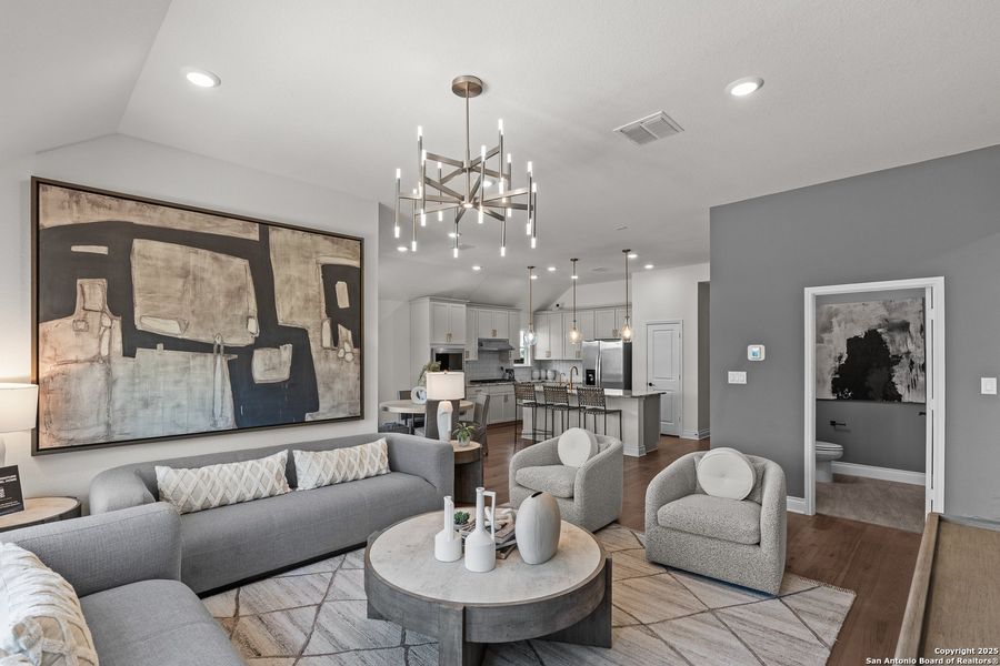 Furnished interior view inside a new home in Corley Farms, San Antonio (Image 12).