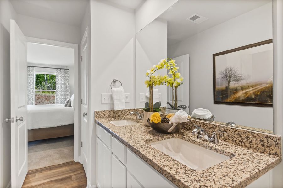 Representative furnished interior of a home built from the The Pointe by Stanley Martin Homes in Westbriar Woods Townhomes, Spartanburg (Image 21).