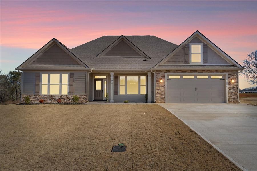 Representative exterior photo of a completed home built from the Converse by Enchanted Homes in Messer Farms, Inman, SC (Image 25).