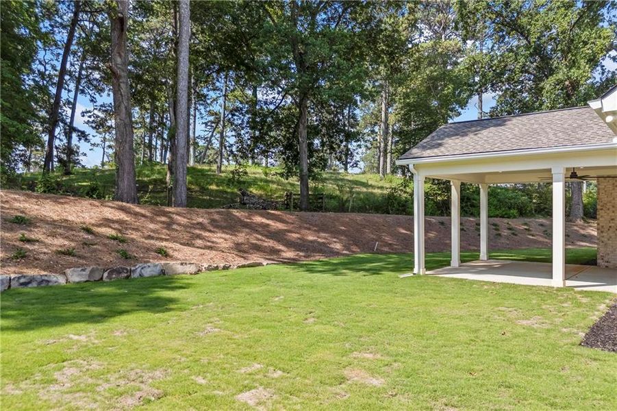 Exterior details and patio area of a home in , Marietta (Image 43).