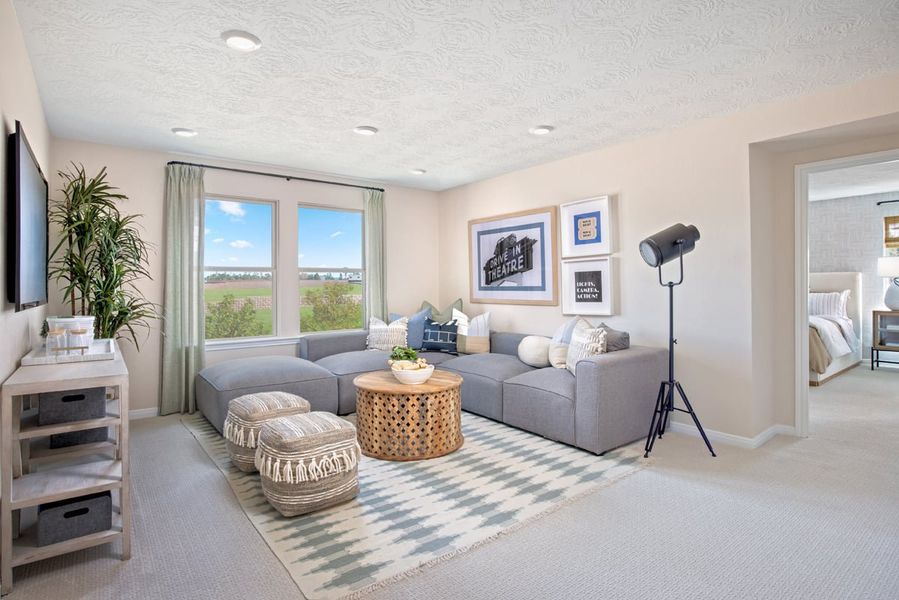 Representative furnished interior of a home built from the 2070 by KB Home in Sagecrest Trails, Conroe (Image 5).