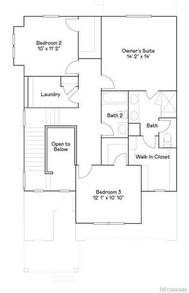 2D floor plan layout of this home in Parterre, Thornton, CO (Image 3). 2D floor plan layout of this home in Parterre, Thornton, CO (Image 3).