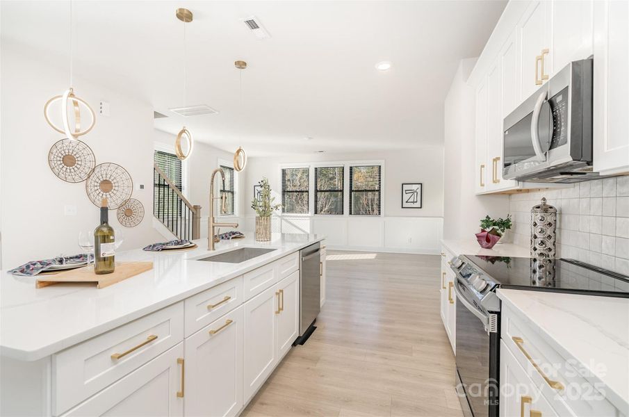 Furnished interior view inside a new home in , Charlotte (Image 9).