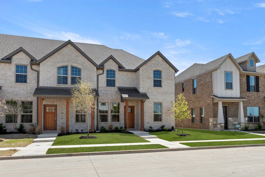 Front exterior of a new home in Sanger Circle, Sanger, TX, highlighting curb appeal (Image 5).