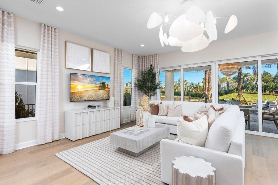 Representative furnished interior of a home built from the Elena by GL Homes in Valencia Ridge, Wesley Chapel (Image 5). Representative furnished interior of a home built from the Elena by GL Homes in Valencia Ridge, Wesley Chapel (Image 5).