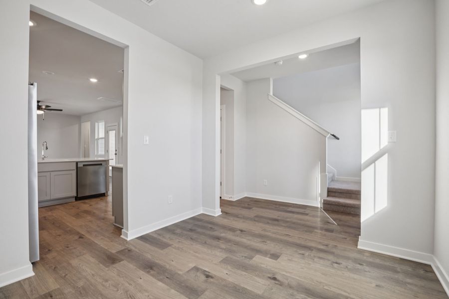 A room with white walls.